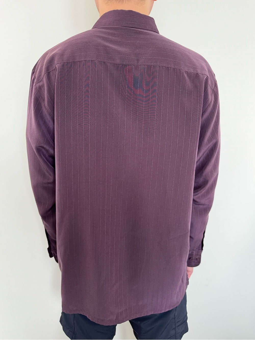 Basic Editions Men's Lightweight Shirt Jacket - Plum